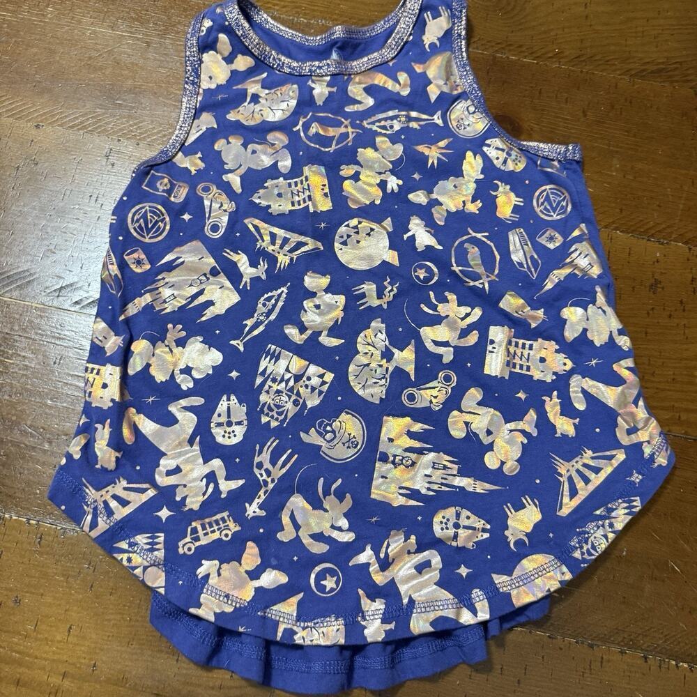 Walt Disney World Shimmer Tank Top Girls 7 50th Anniversary Resort Vacation